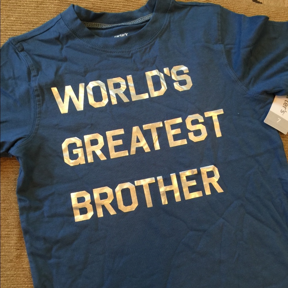“Worlds Greatest Brother” Carter’s Shirt. Size 7.